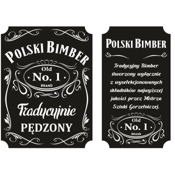 Arkusz etykiet na butelki - POLSKI BIMBER